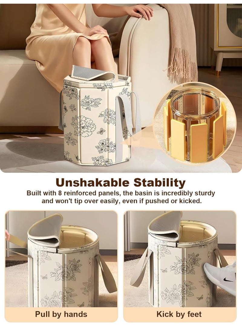 Arabest Foot Bath Basin Portable Travel Collapsible Foot Basin Folding Foot Bath Tub Soaking Feet Bucket for Camping Outdoor Washing - Image 5